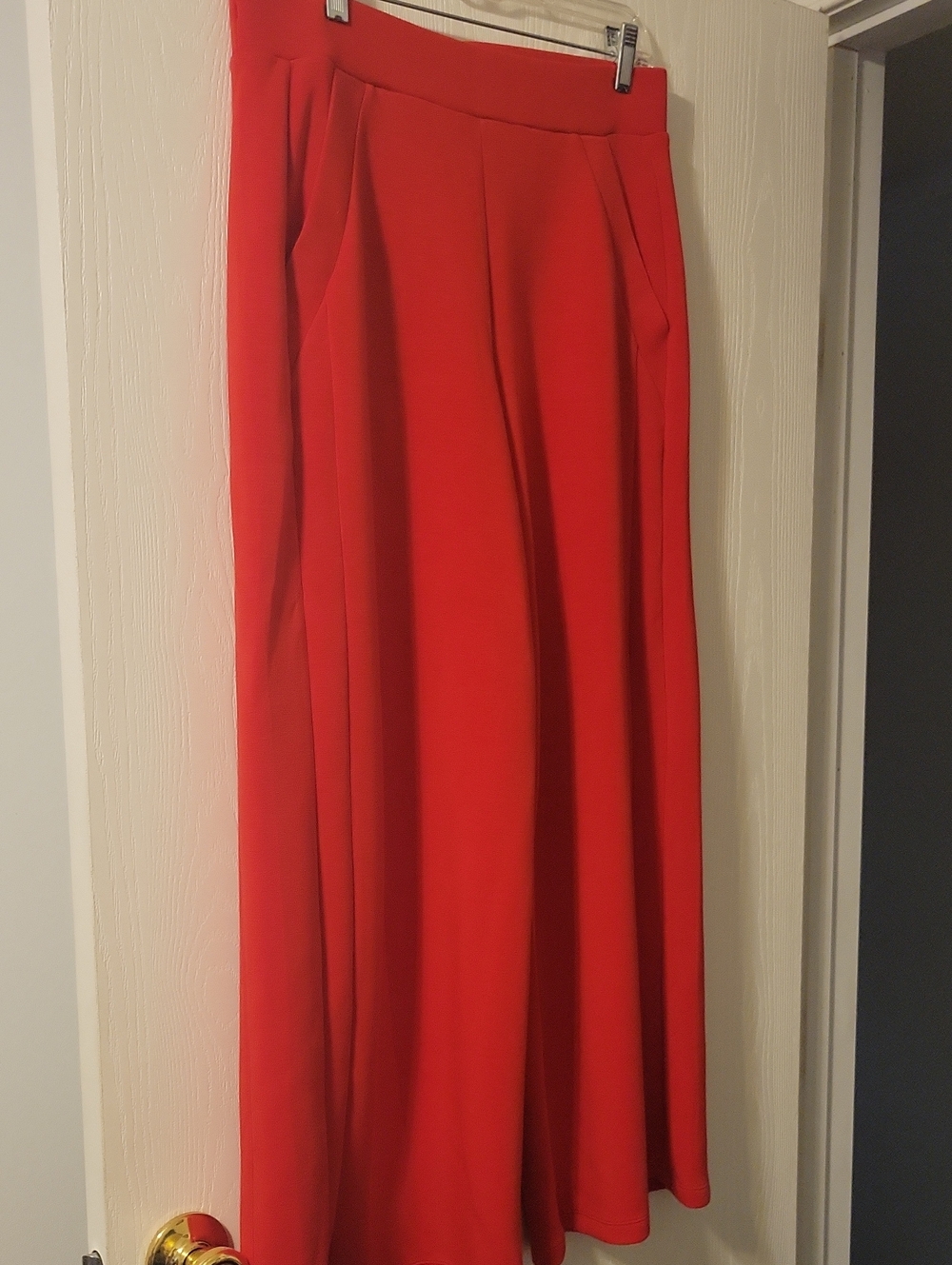 SPANX Red Wide-Leg Pull-On Pants